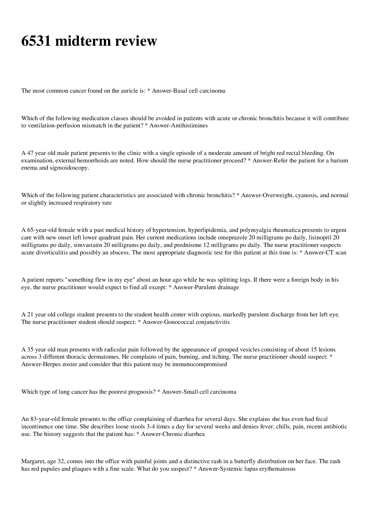 Preview image of 6531 midterm review 2022 document